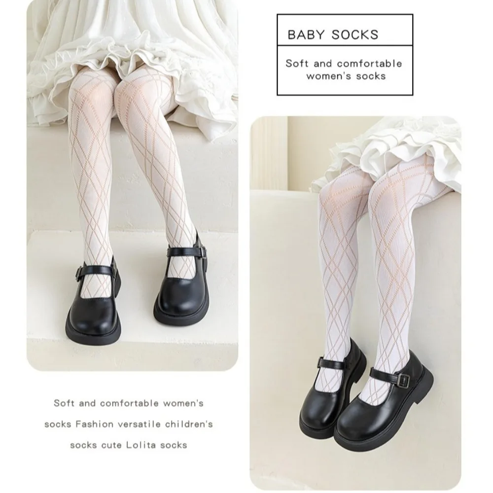 

New Mesh Pantyhose Embroidery Thin Tights Stretch Anti Insect Stocking Girls