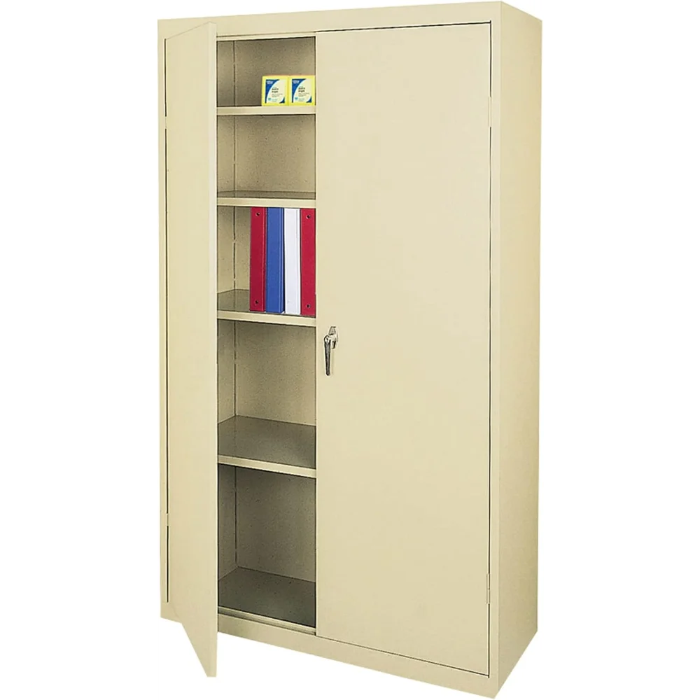 

36"W Steel 5-Shelf Cabinet, Putty