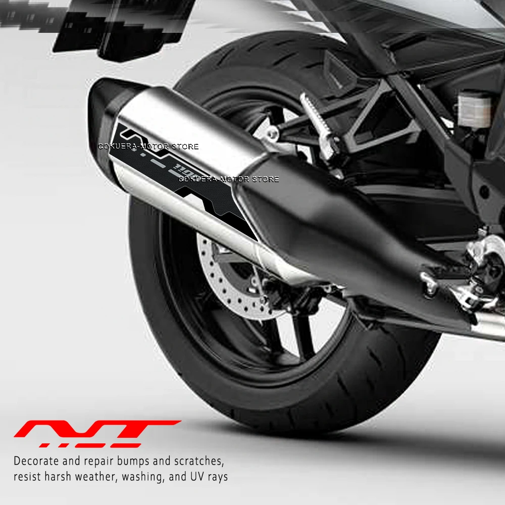 For Honda NT1100 NT 1100 2022-2023 Motorcycle Accesscies Protection Silencer Rear Body Sticker 3D Resin Sticker