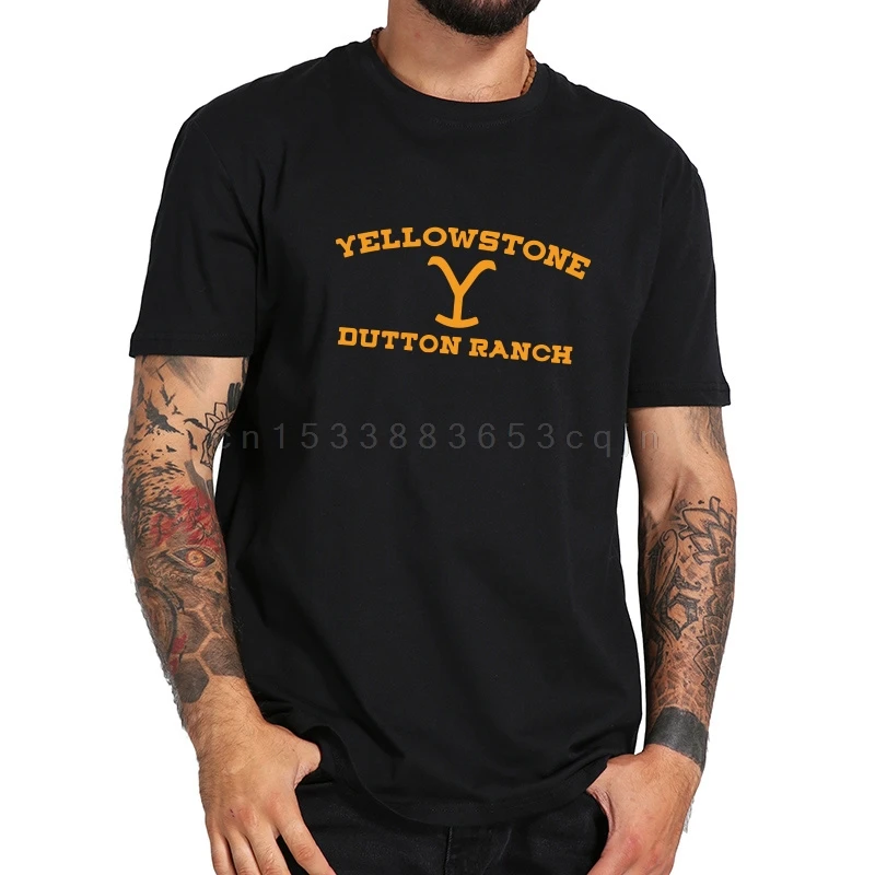 Yellowstone Dutton Ranch Men T-shirt EU Size Short Sleeve O-neck Tops High Quality Harajuku Casual European Size XS-5XL Tee