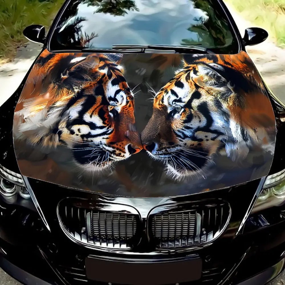 Tiger Background SUV Wrap - Scratch Resistant Vinyl