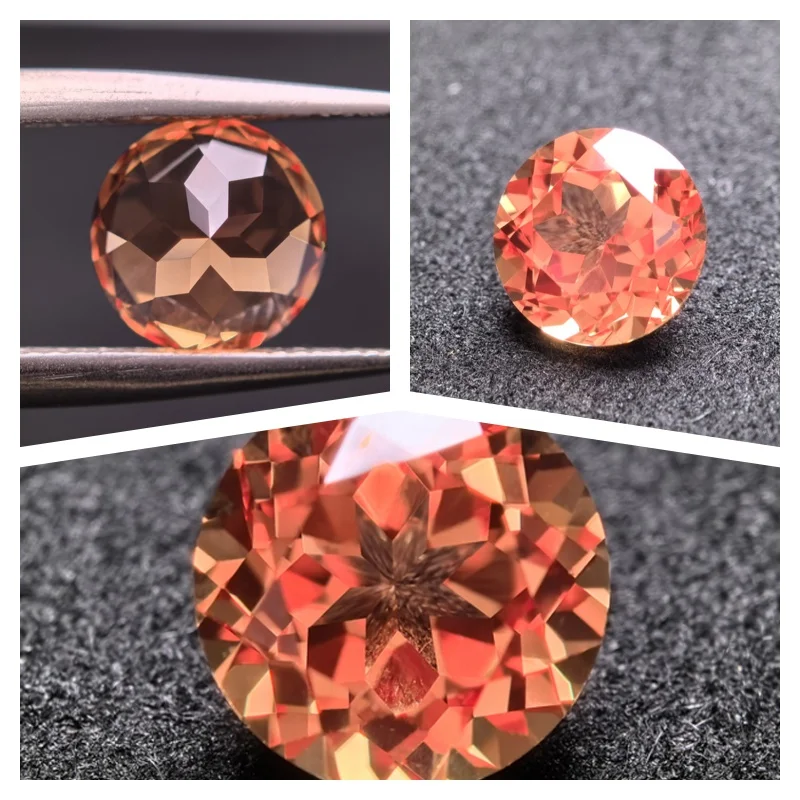 Hochwertige Labor-Saphir-Edelsteine in runder Form, Aquamarin-Anhänger für DIY-Schmuckherstellung, Materialien mit wählbarem Zertifikat – Detail 7