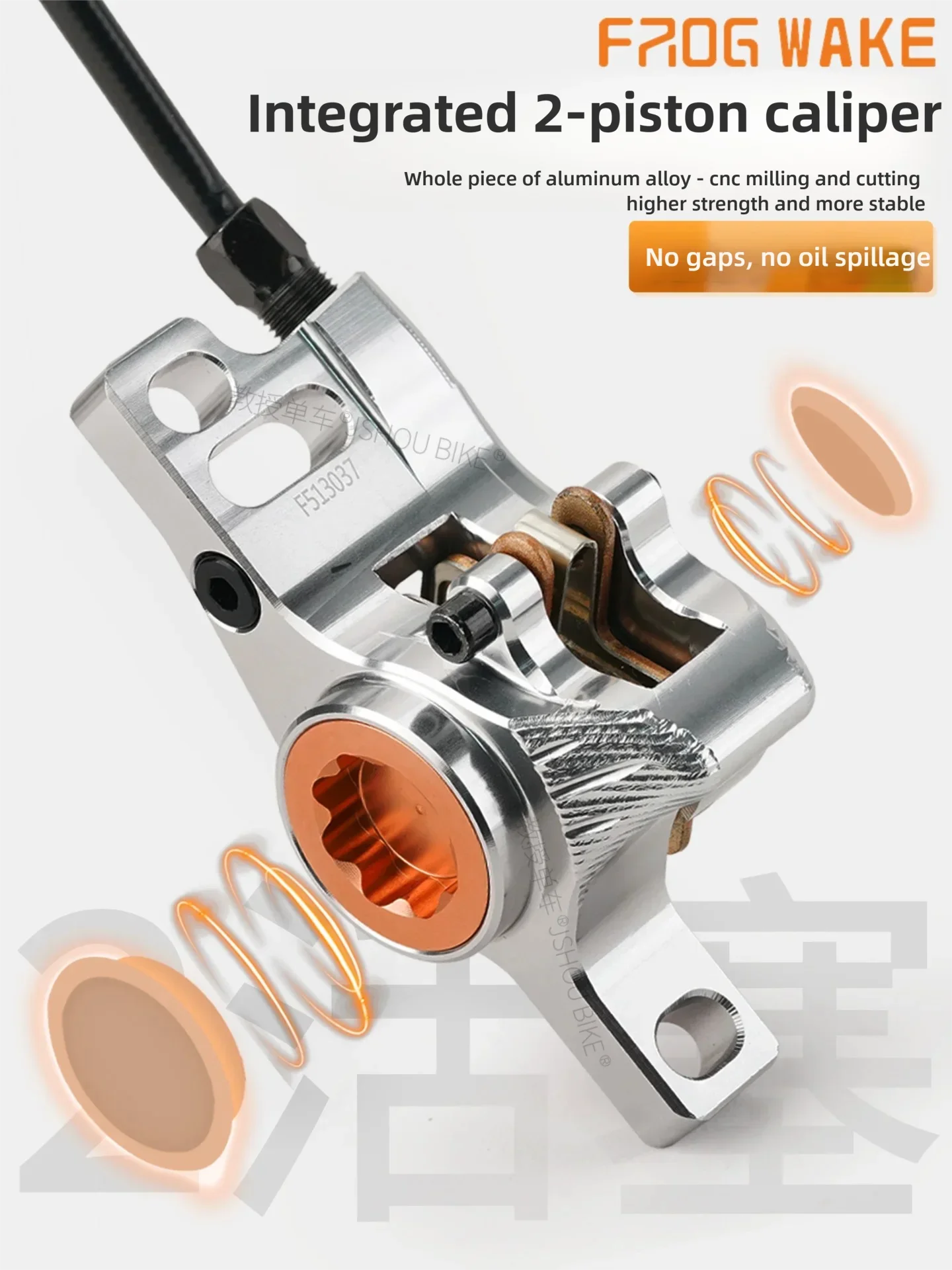 FROG WAKE FV2 2 Piston Hydraulic disc brake Single Radial/Inline Bicycle Brake Aluminum Alloy Calipers for SHIMANO Cycling Part