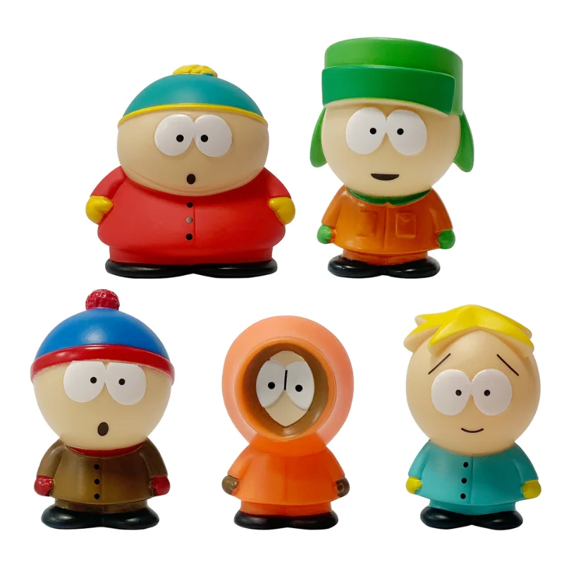 5pcs South Park Anime Figure Kyle Broflovski Action Figure PVC Model Statue Collection Doll Toys Desktop Ornaments Decoration