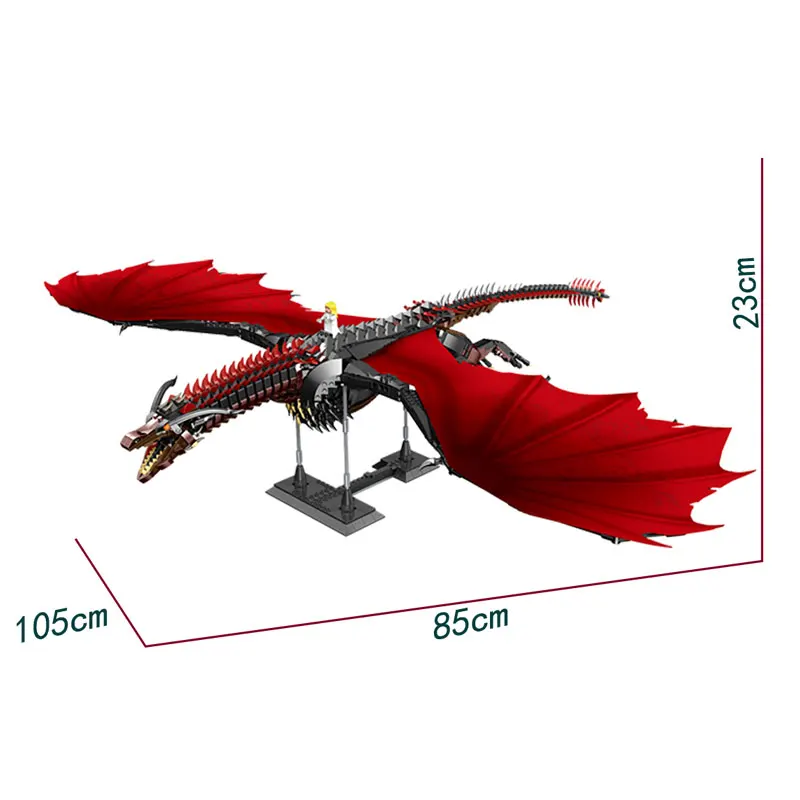 Movie Series The Drogon and Viserion Dragon Model Building Blocks Game Action Figures Bricks Assembly Toys For Children Gifts