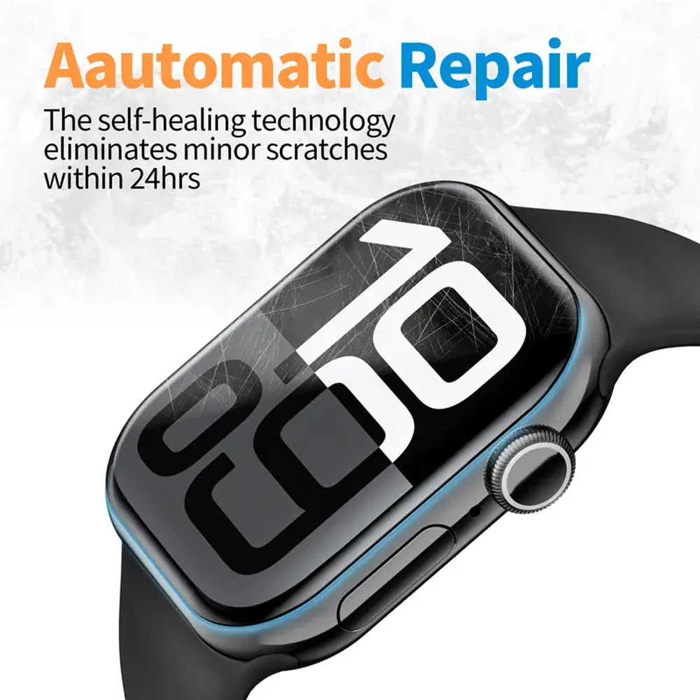 واقي شاشة لساعة أبل 10 42 ملم 46 ملم 45 ملم 44 ملم 41 40 طبقة ناعمة ثلاثية الأبعاد HD منحني واقي iWatch Series 10 9 8 7 6 5 4 SE