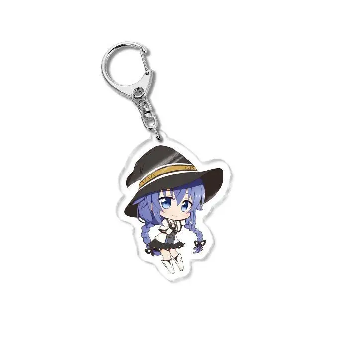 Acrylic Mini Anime Characters Rudeus Graylat Colorful Hair Key Chains Sylphyette Roxy Graylat Fashion Jewelry Luxury Accessories