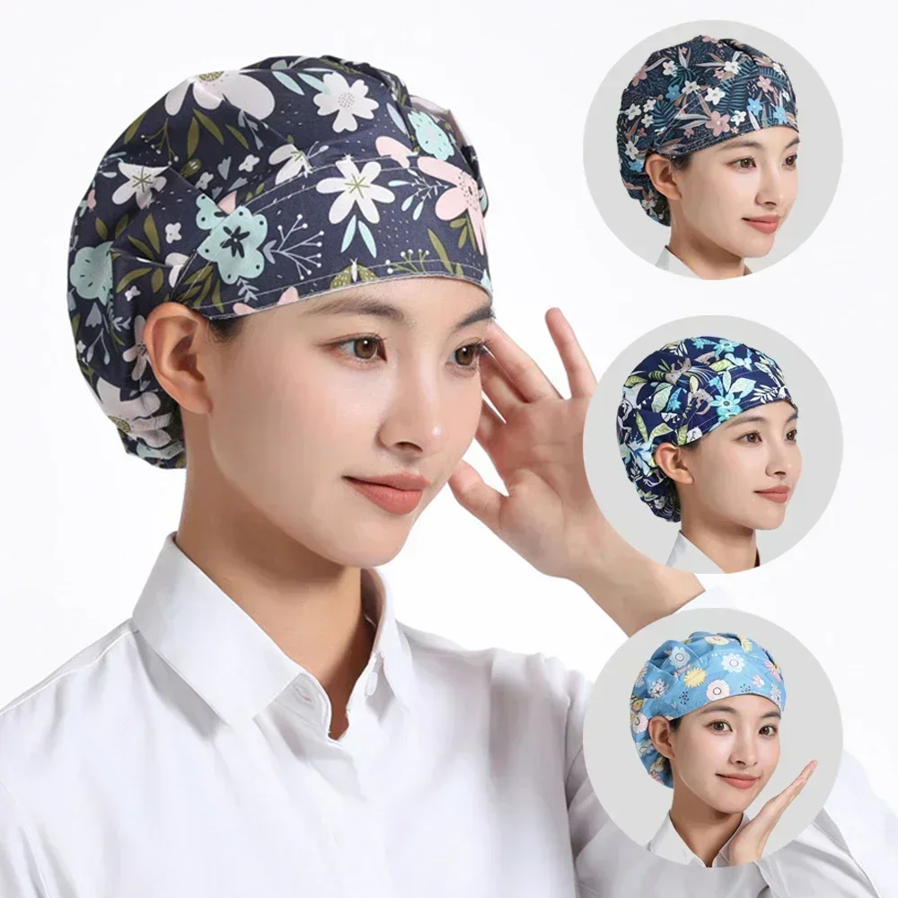 Women Man Cotton Dust proof Work Cap Accessories Bundled Hair Work Headband Chef Cap Food Service Cook Hat Canteen Catering