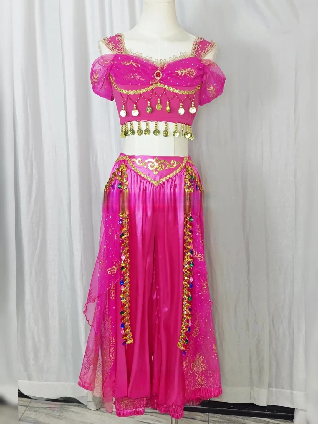 Traje de desempenho de halloween das crianças vestido de dança nacional roupas étnicas da menina dança do jardim de infância dança yindu eth outfit