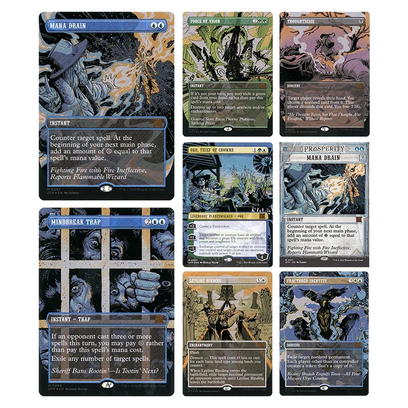 

Diy Homemade Magic the Gatherings storms Trading Card Game Mana Drain Mindbreak Trap Force of Vigor Collection Card Toys Gift