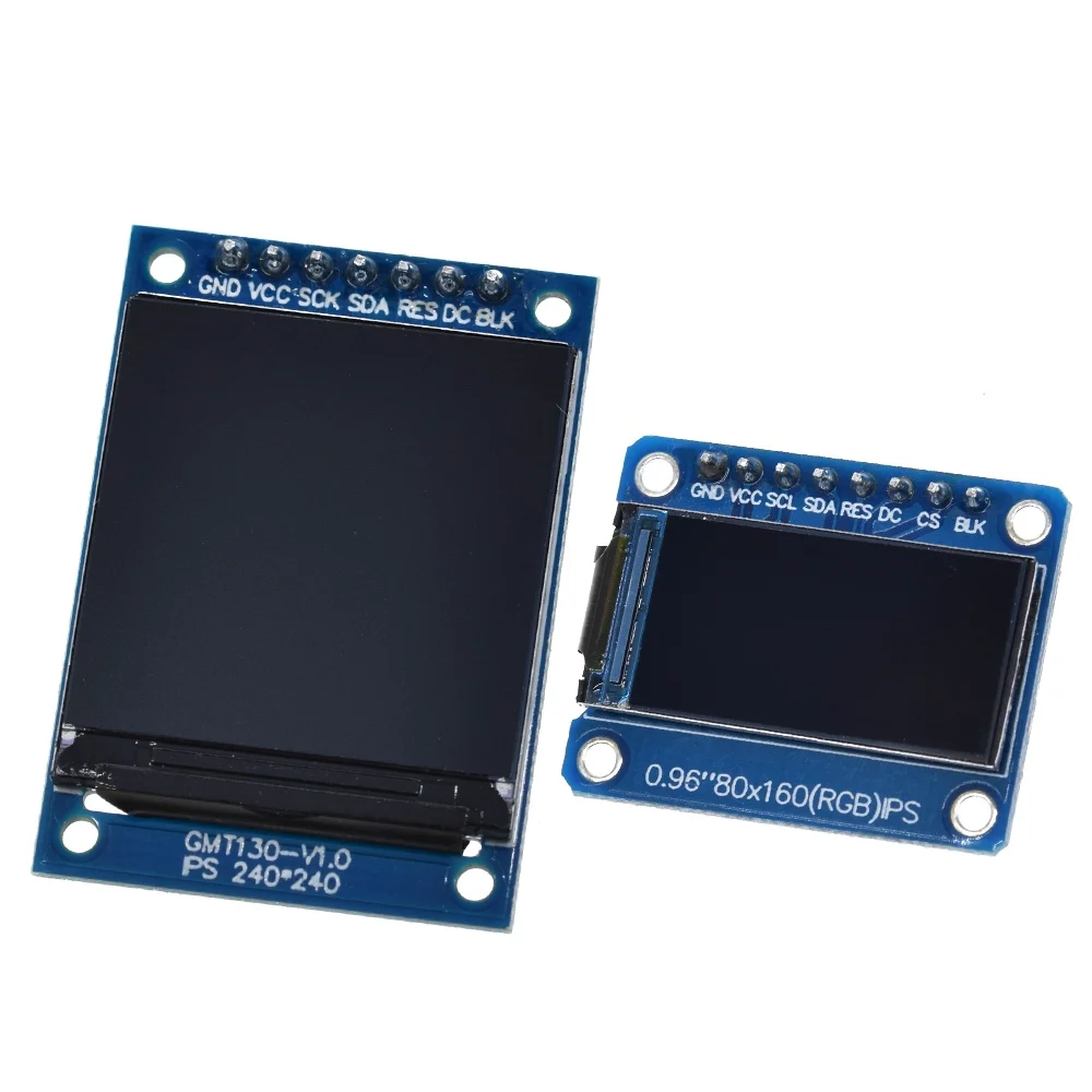 TZT TFT Display 0.96 / 1.3 inch IPS 8P/7P SPI HD 65K Full Color LCD Module ST7735 Drive IC 80*160 (Not OLED) For Arduino