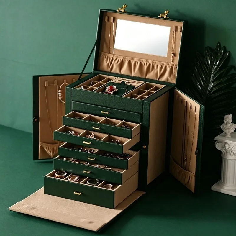 Password Lock Jewelry Box Luxury Necklace Storage Case Large Multifunctional Ring Packaging Box Bracelet Watch Collection Boxes