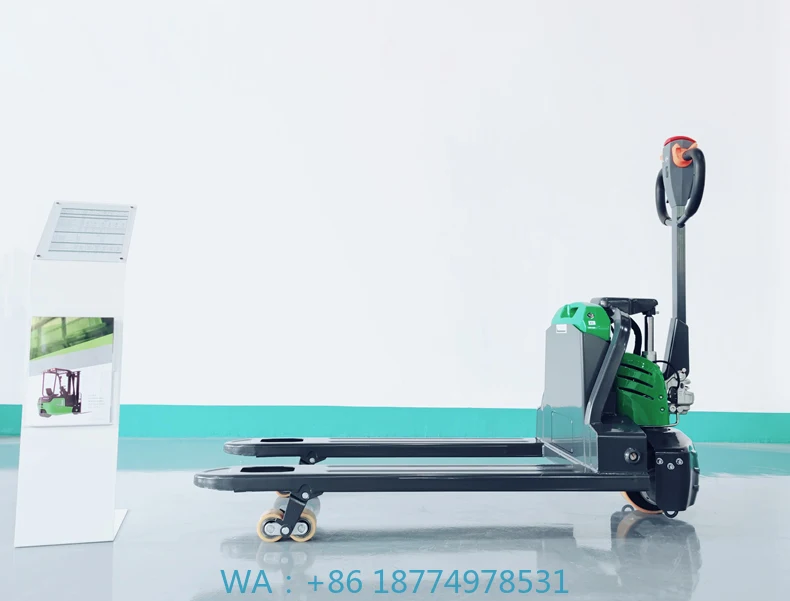 Scale Powered Pallet Truck for Retail Restaurant Industries Electric Pallet Forklift 2000kg Capacity Full Electric Pallet Truck