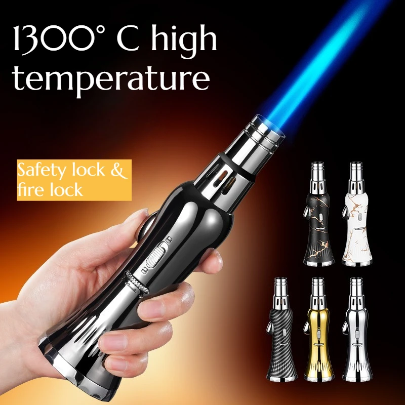 

High Quality High-temperature Direct Spray Gun Fierce Fire Outdoor Camping Windproof BBQ Emergency Cigar Igniter Recyclable