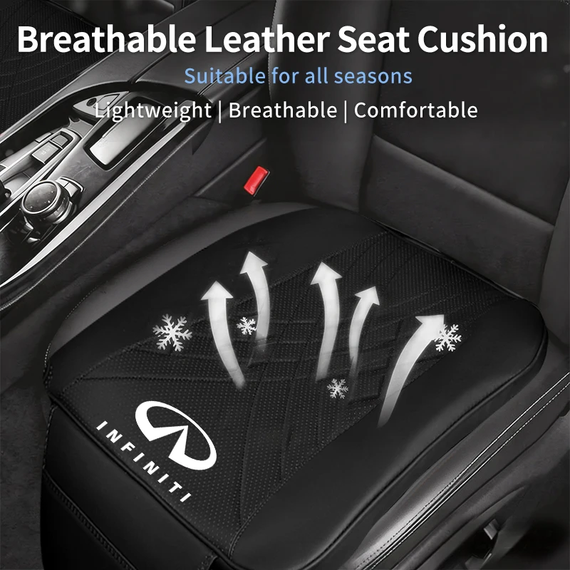 Car Front Seat Cushion Universal Leather Pad Mat Protector Auto Accessories For Infiniti Q50 FX35 Q30 G37 Q70 QX70 G35 Q60