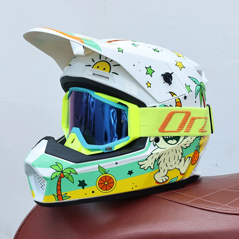 DOT Certification Moto Go Kart Off-road Helmet Bike Downhill AM DH Off Road Helmet Racing Classic Moto Original Enduro Goggles