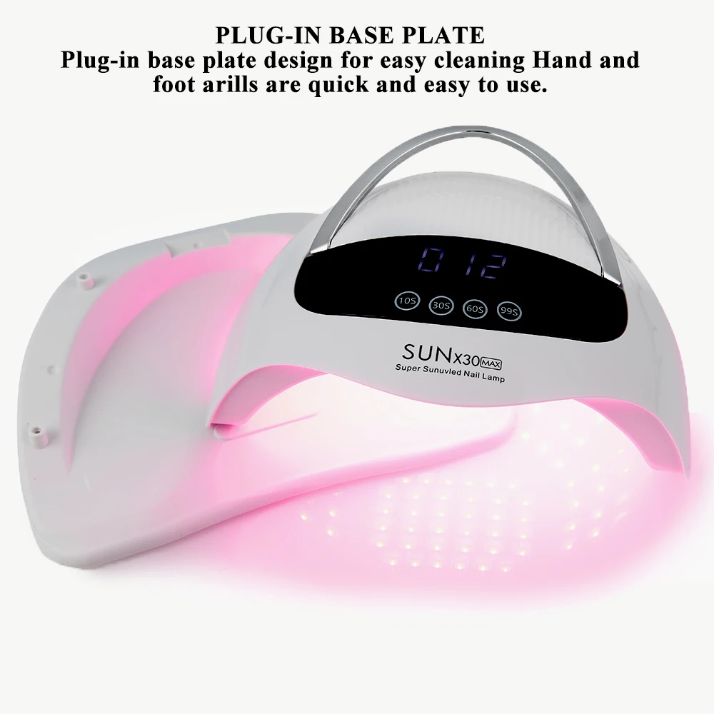 90個のLEDプロフェッショナルネイルランプLED UVランプSUN X30ネイルジェルポリッシュ乾燥機ライトネイルアートアクセサリーすべてのジェルネイル硬化用