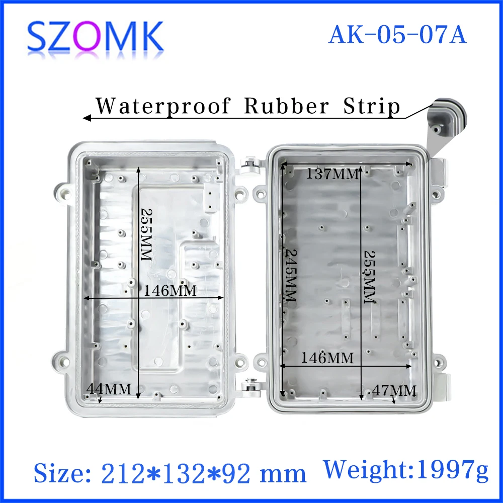 AK-05-07A Base Station Shell Amplifier Shell Portable Aluminum Box 212X132X92mm
