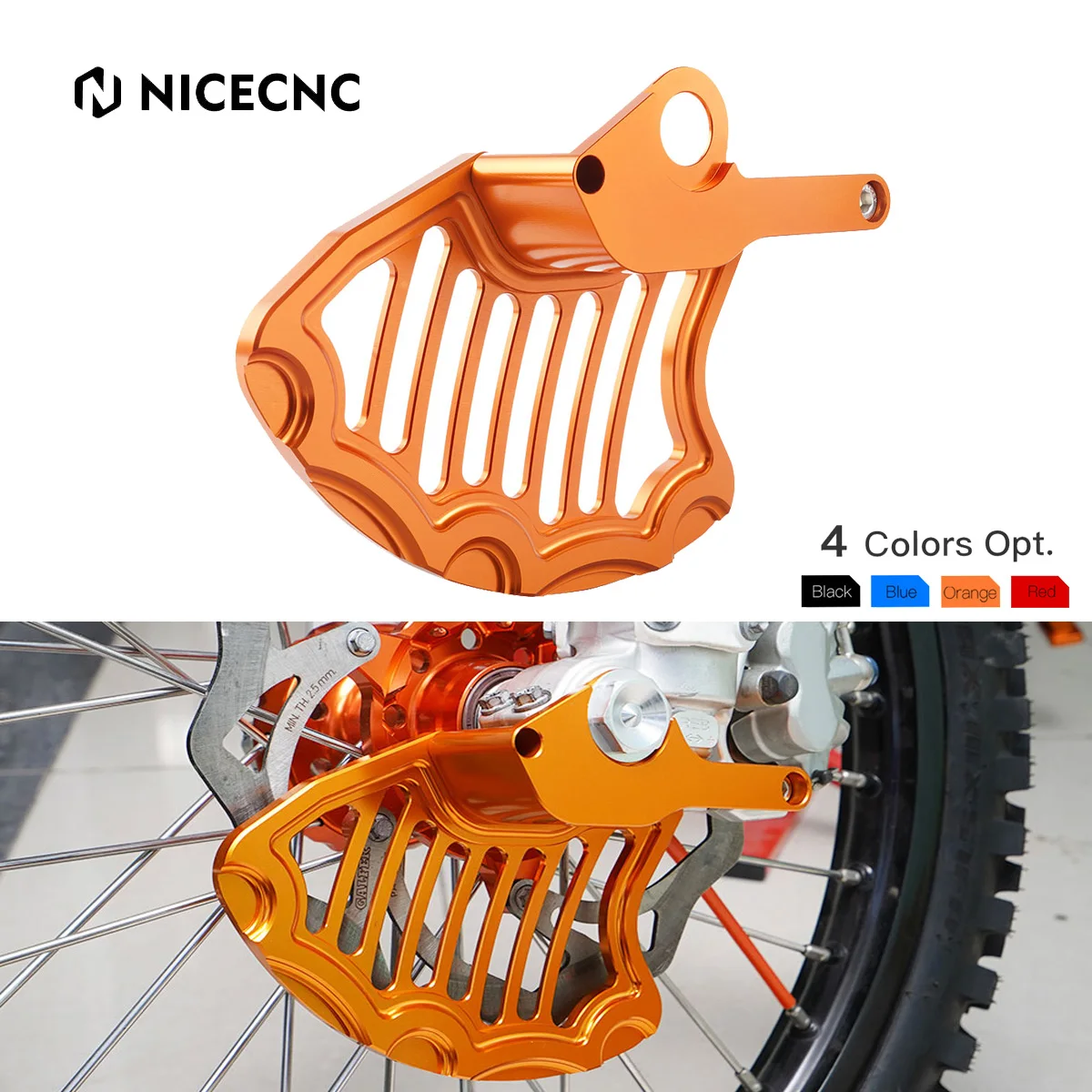 

NICECNC For 2016-2023 KTM EXC 300 TPi XCW 6D EXCF 500 450 400 350 300 250 200 150 125 SX XC SXF XCF Front Brake Disc Guard Cover