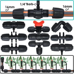 KESLA 5PCS 16mm 1/2'' PE Rohrverbinder Splitter T-Kupplung Gewindesperre auf 4/7mm 3/5mm Schlauch Gartenbewässerung Tropfbewässerung