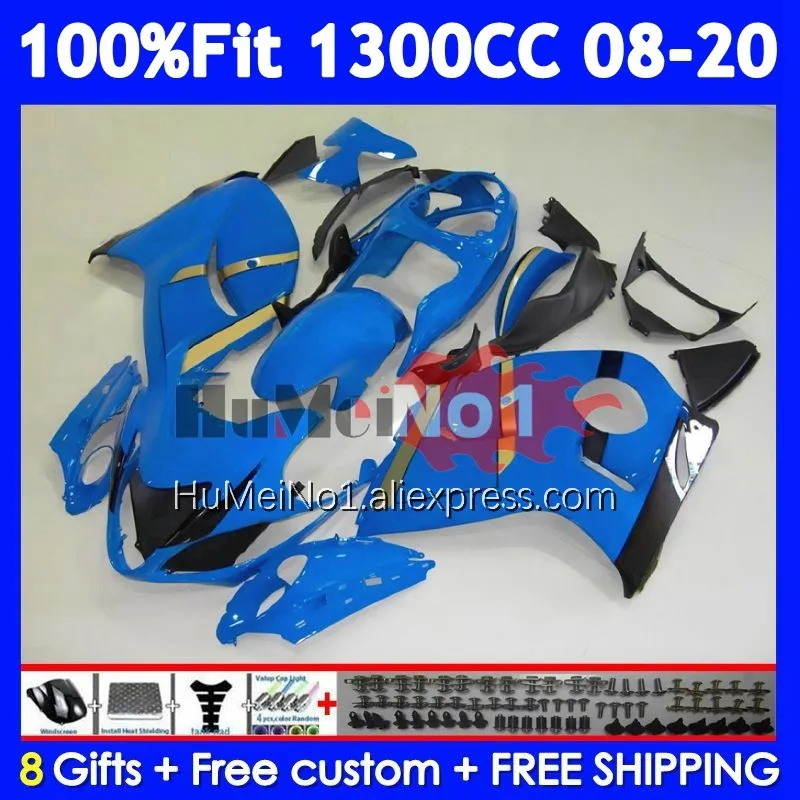 Fairing For SUZUKI GSXR 1300 Hayabusa RIZLA blue GSXR-1300 127No.48 GSXR1300 2008 2009 2010 2011 2012 2013 14 15 16 17 18 19 20