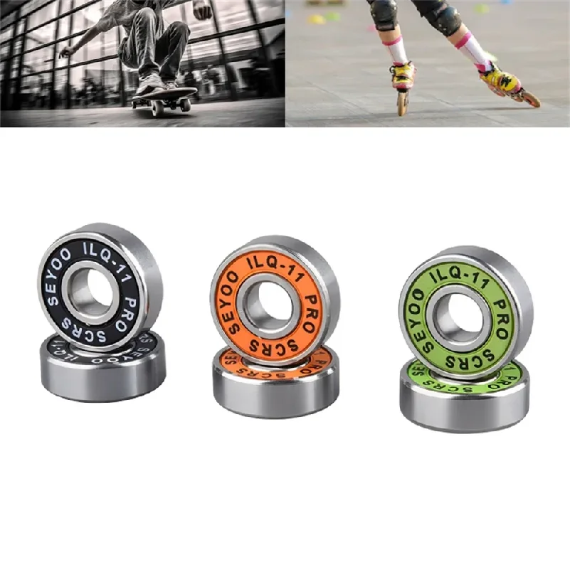 

8PC bearings ILQ-11 high-speed bearings are suitable forskateboard long board inline roller skates and ice skates with low noise