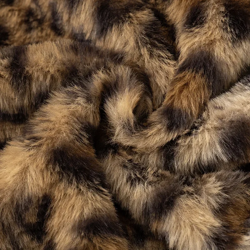 WInter Leopard Patchwork Flauschigen Pelz Weste Für Frauen V-ausschnitt Ärmellose Verstärktes Einreiher Chic Mäntel Weibliche