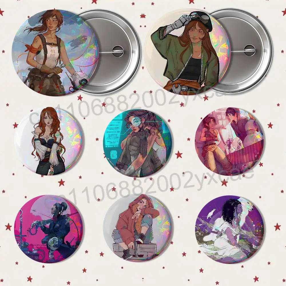 

Scarlet Lunar Chronicles Linh Cinder Badge on Backpack Clothes decoration Tinplate Round Brooch Funny Custom Gifts for Friend
