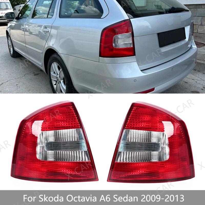 

Задний фонарь для Skoda Octavia A6 Sedan 2009 2010 2011 2012 2013, задний бампер, задний фонарь, стоп-сигнал 1Z5945111B 1Z5945112B