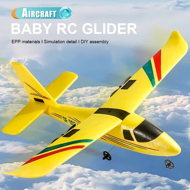 Rc Plane for Kids Remote Control Glider Diy Assembly Fixed Wing Epp Aircraft Radio-Controlled Aviation Model Children Gift