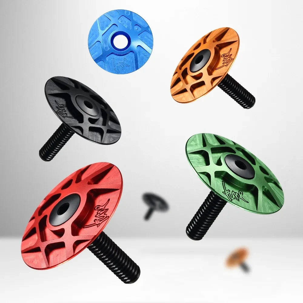 RYET 7075 Bike Headset Stem Caps Aluminum with Screws for MTB Road Mountain Bicycle Cover Top Cap Tune-Cap Cycling Accessories