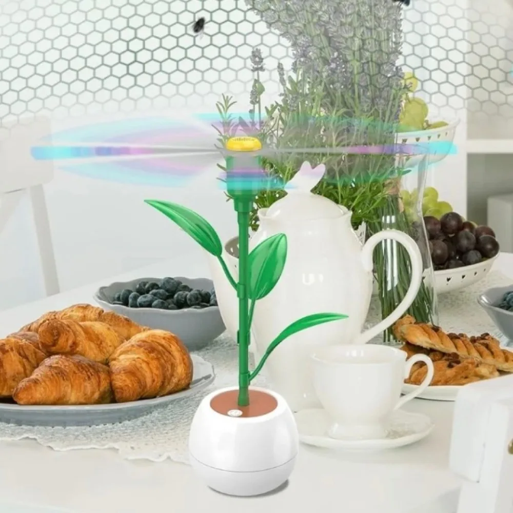 

Portable Desktop Fly Fan Flower Pot Multi-Functional Fly Repellent Fan Soundless Foldable Insect Repellent Fan Camping