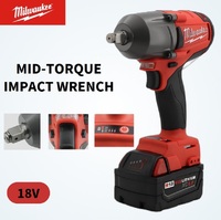 Milwaukee 1300N.m High Speed Impact Wrench Mid-Torque Wrench 18v Battery Electric High Speed Car Truck Repair Motor Power Tools