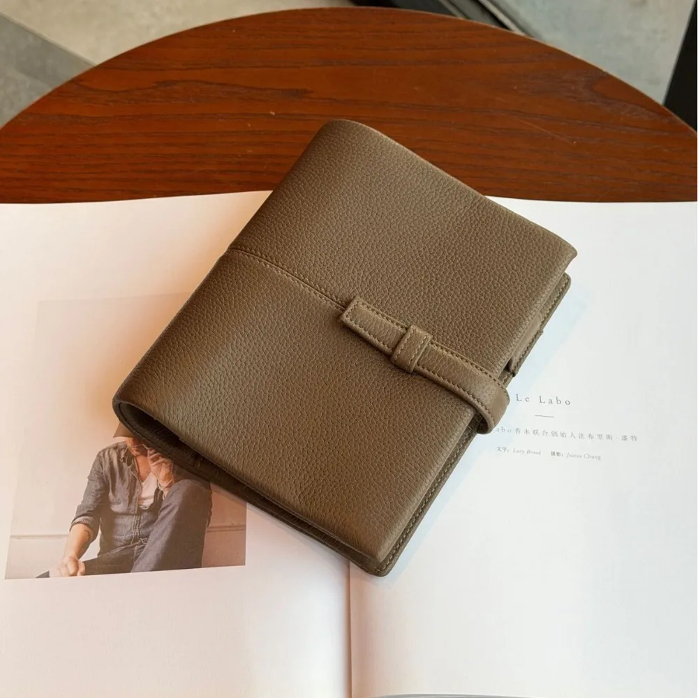Leather Soft A6 Sheepskin Notepad Portable Travel Portable Unique Texture Fashion Premium Business Notepad ID Card  Notebook