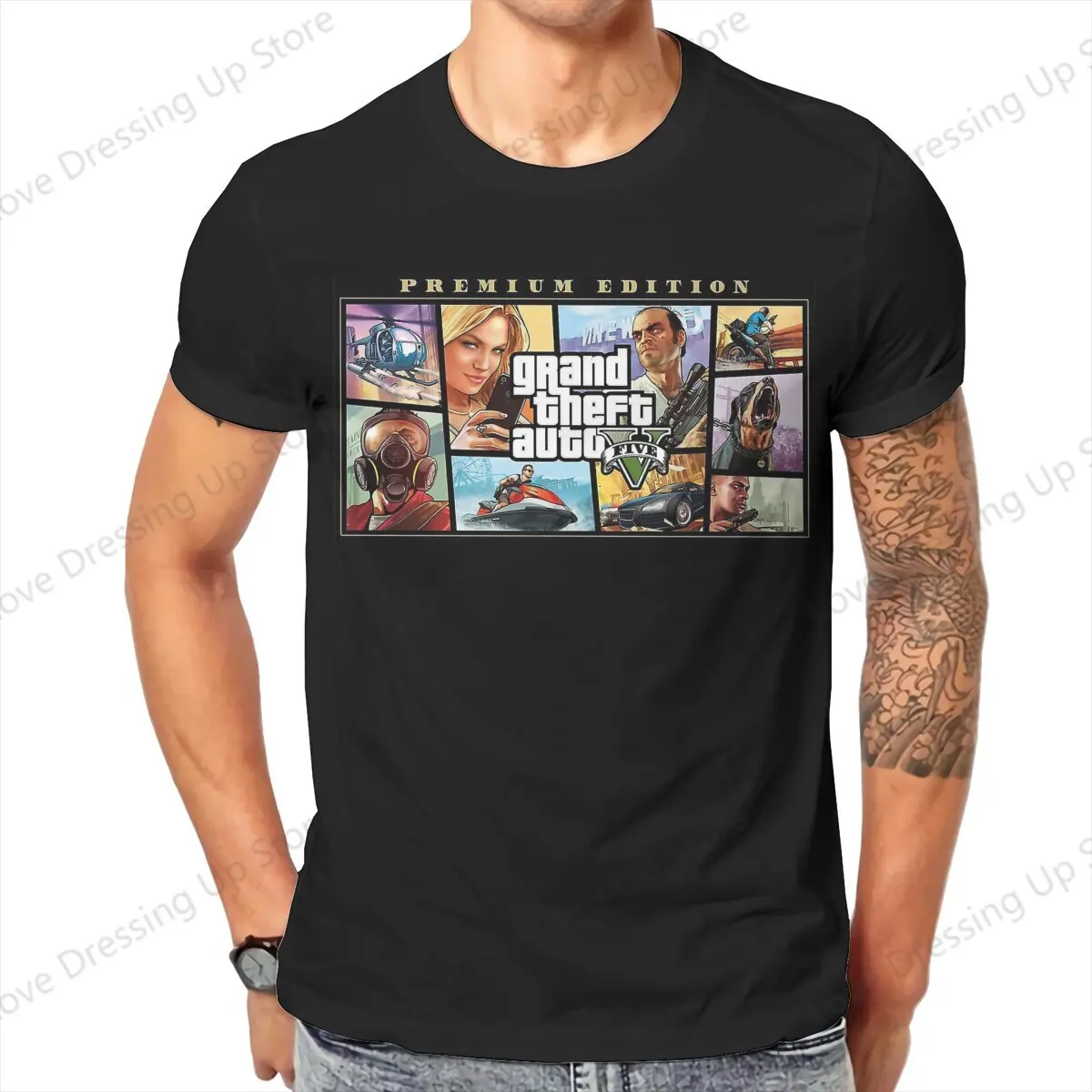 

Grand Theft Auto Pure cotton printing men's Tshirt Short Sleeve Tshirts Grand Theft Auto Gta Hipster Tops