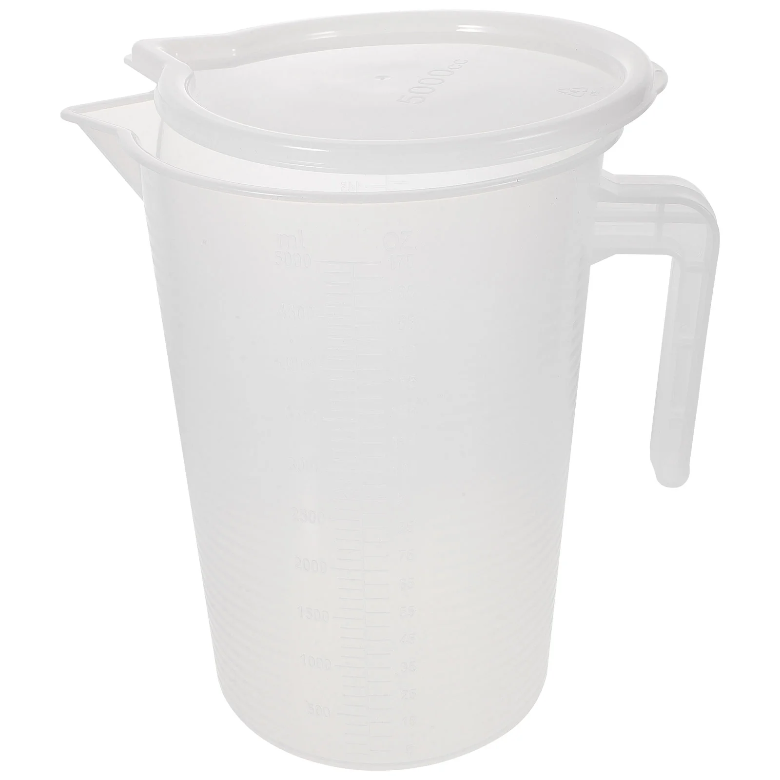 

Measuring Jug 5L Plastic Measuring Pitcher Beaker Measure Container Mixing Cup Lid Handle Measured Mug Liquid Milk Cup Espresso