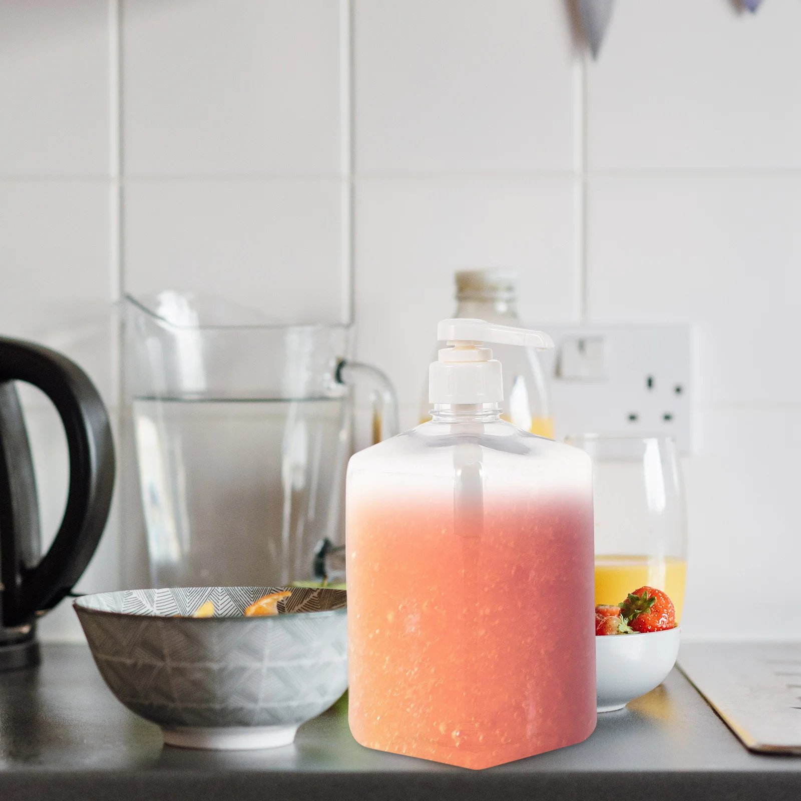 

Empty Syrup Bottle Sugar Dispenser Transparent Plastic Squeeze Liquid Storage Container 1600ml Kitchen Restaurant Sauce Pump