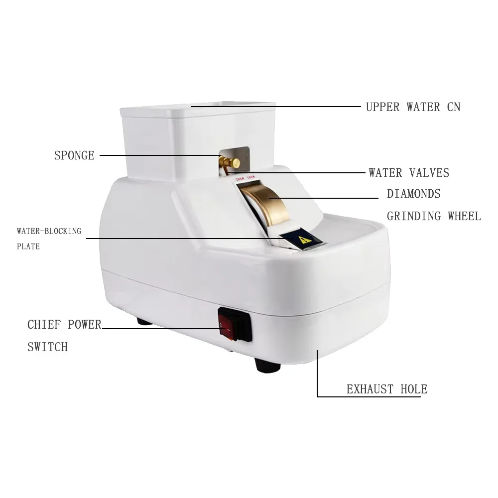 Penggiling Lensa Manual Edger Tangan Optik Roda Gerinda Lensa 3 In 1 Batu Tangan Optik-LG 5B