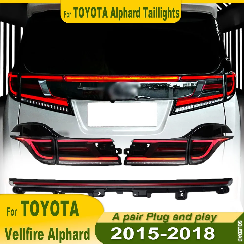 

Tail light For Toyota Alphard 2015 2016 2017 2018 Full LED Car Tail light Assembly Upgrade DRL Dynamic Signal Lamp Accessories