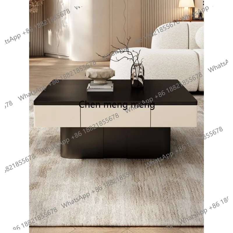 

Mahjong table machine rock slab coffee table lifting integrated dual-purpose household small apartment living room modern