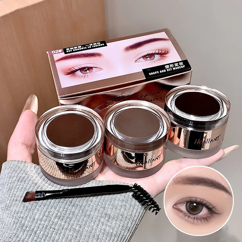 Two-in-one eyebrow cream and eyebrow gel, wild eyebrows from Europe and America, shaping and thickening eyebrow gel