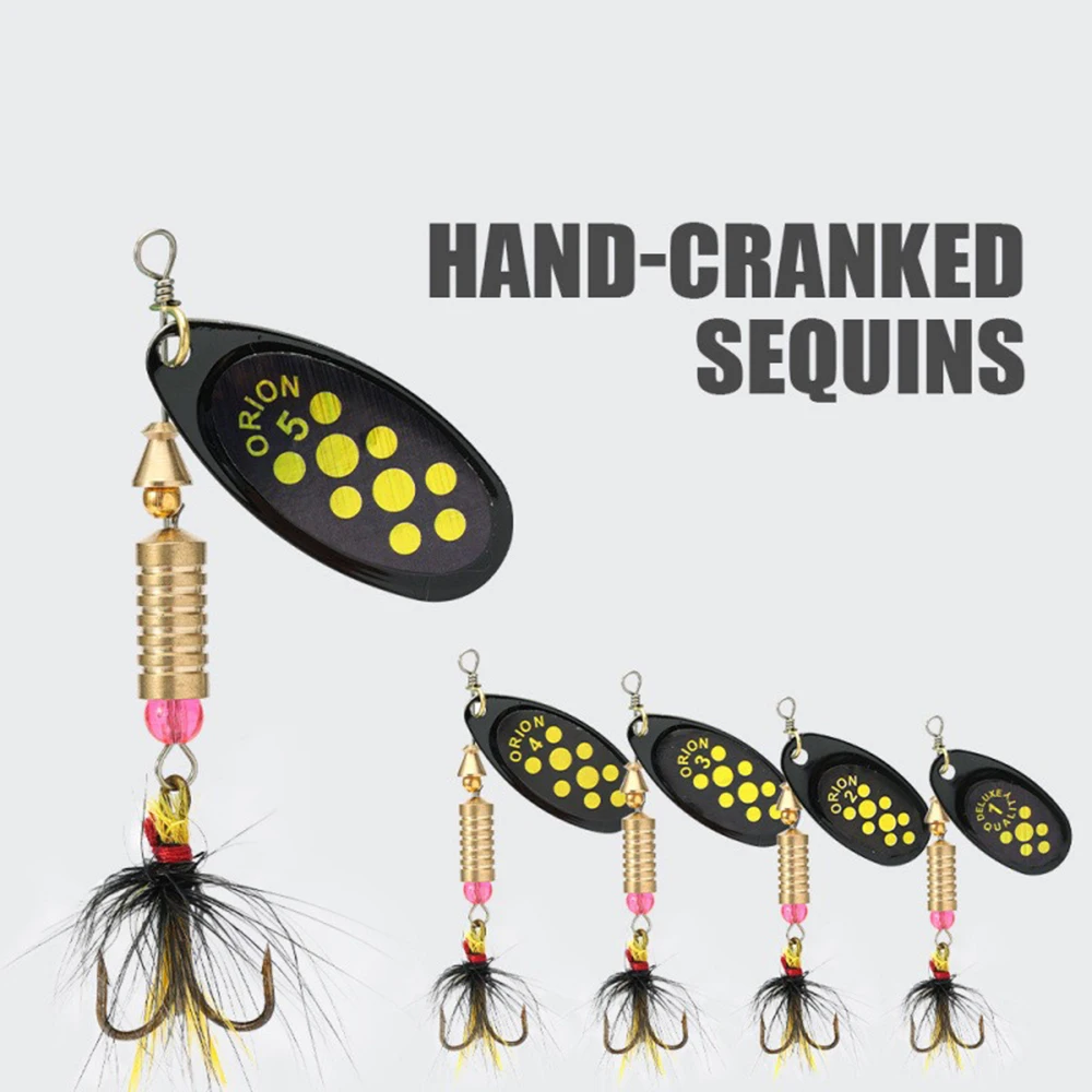 

Fishing Lure Spinner 3g-12g Hand Cranked Spoon Sequin Jig Fishing Bait Rotating Paillette Artificial Bait Fishing Tackle Pesca