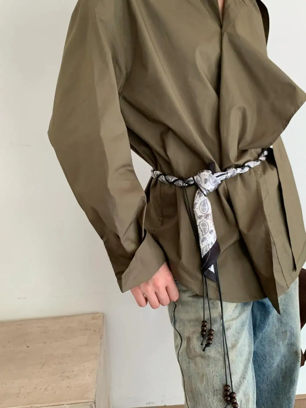 BJTZ Lose Fit Reine Farbe Rüschen Kragen Hemd Für Frauen 2025, Frühling Herbst Neue Vielseitige Vintage Casual Weibliche Bluse Top