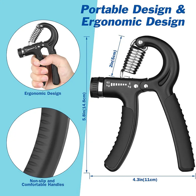 Strength Trainer Hand Grip Strengthener Adjustable Resistance Forearm Strengthener Perfect For Athletes And Hand Lnjury Recovery