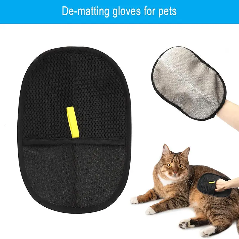Cat Dog Hair Gloves Cat Hair Removal Comb Cleaning Supplies Pet Static Hair Removal Gloves Remover Hair Sticking Tool