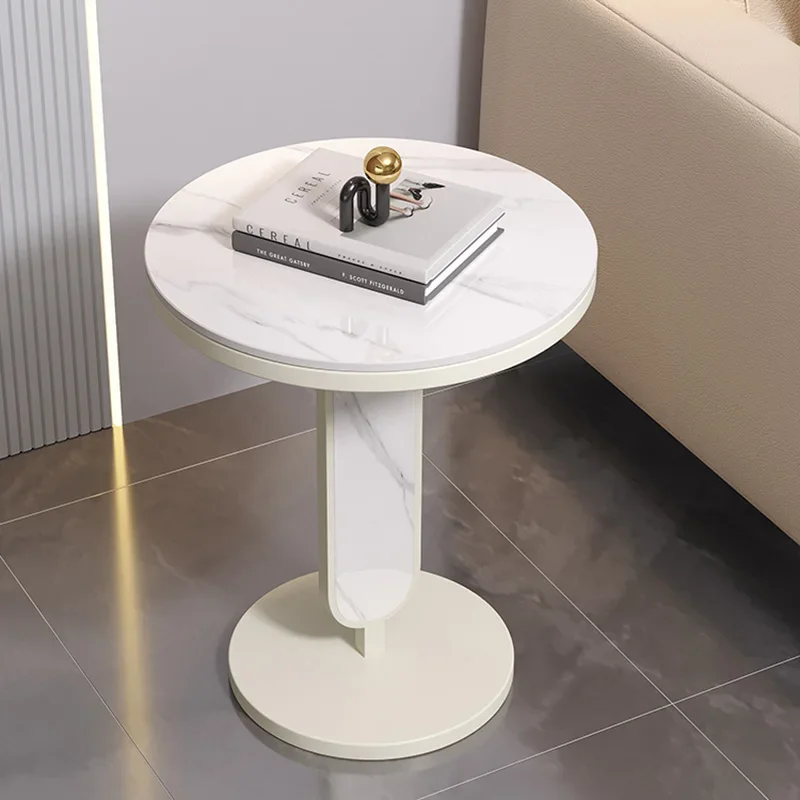 

*#v Auxiliary Coffee Tables Luxury Round Mobile Small Elegant Designer Side Table Living Room Zigon Sehpa Home Furniture.r