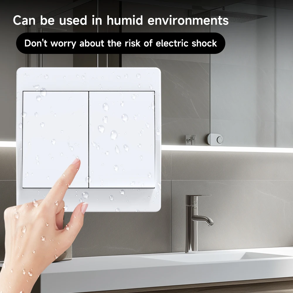 Self-Power Generation Wireless Switch IP44 Waterproof No Battery Household Remote Control Push Button Wall Light Switch image 3