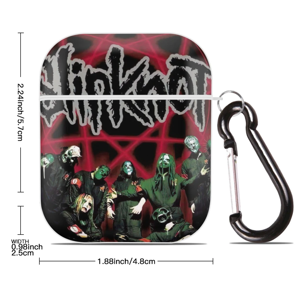 Classic Heavy Metal Rock S-Slipknot for AirPods Case Cover,  Hard PC Protective Cover with Buckle, Compatible with