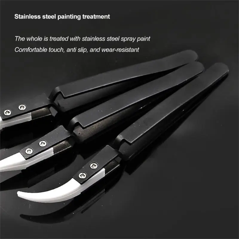 3 Pack Ceramic Straight Tip Electronic Soldering Tweezers, Anti-Static Reverse Acid Resistant Precision Chuck Ceramic Tweezers