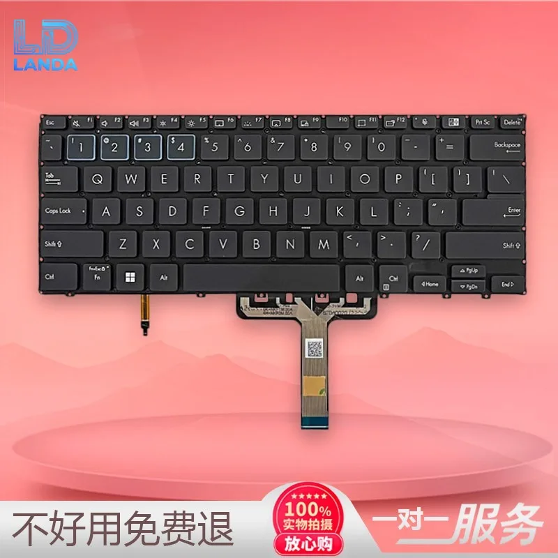 Laptop Replacement Keyboard Compatible with Expertbook B5 B5402F EA/FBA B5402C P5450CB PX485CB Durable Ergonomic Layout Quiet Ty